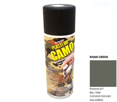 Kustom PCs - Plastidip Camo Aerosol Spray 400ml Khaki Green